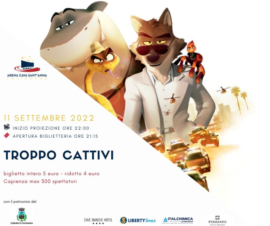 Cinema Sotto Le Stelle all'Arena Cava Sant'Anna