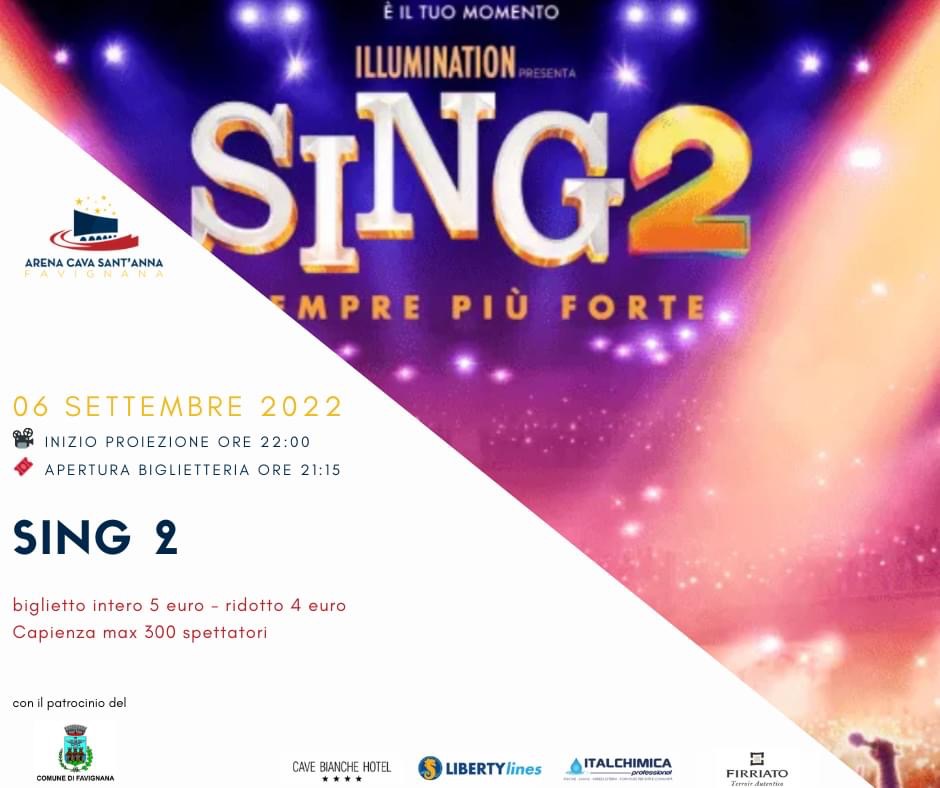 Cinema Sotto Le Stelle all'Arena Cava Sant'Anna